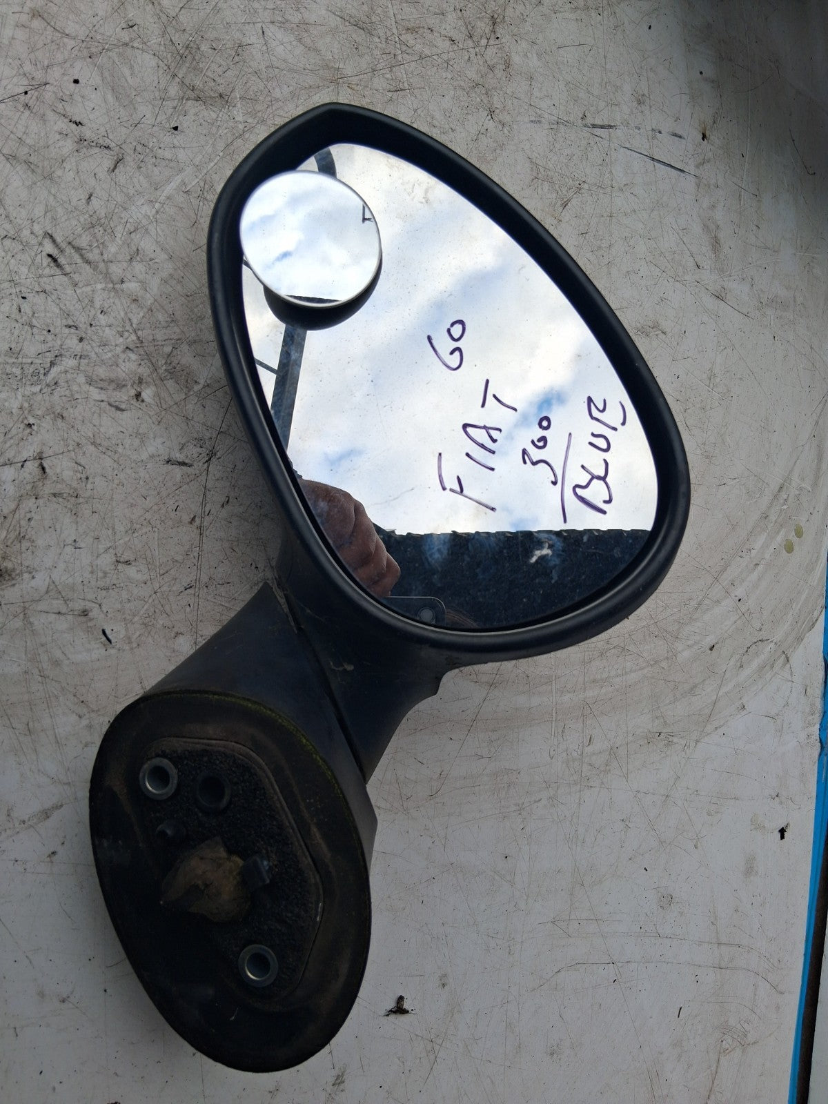 2010 FIAT 500 LOUNGE MK1 NSF PASSENGER SIDE FRONT LEFT WING MIRROR