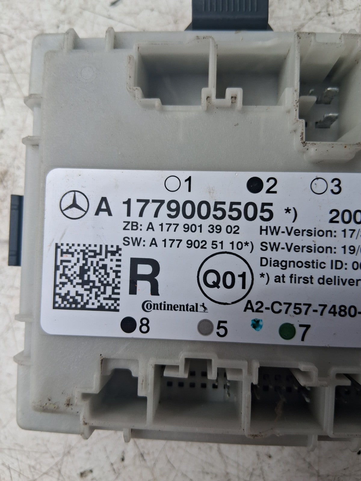 2020 MERCEDES A CLASS W177 REAR DOOR CONTROL MODULE A1779005505