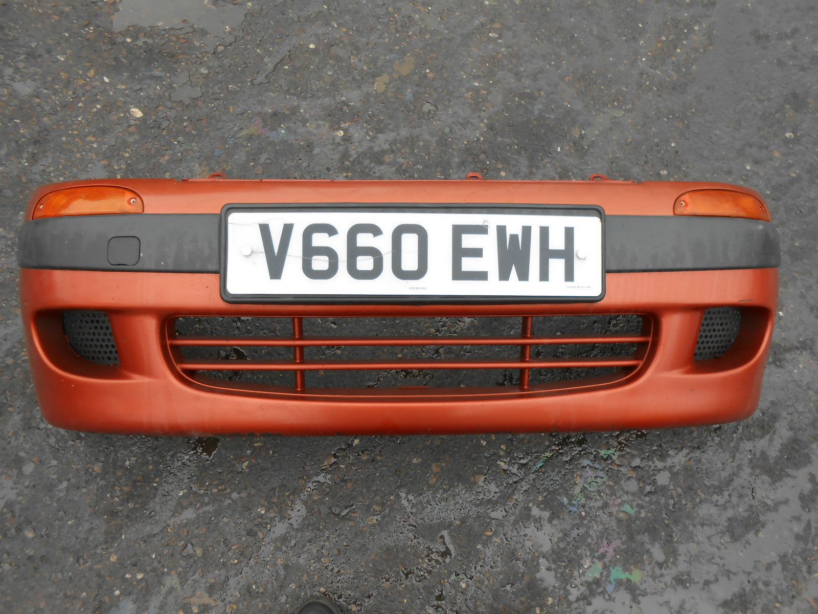 DAEWOO MATIZ 1999 COMPLETE FRONT BUMPER ORANGE