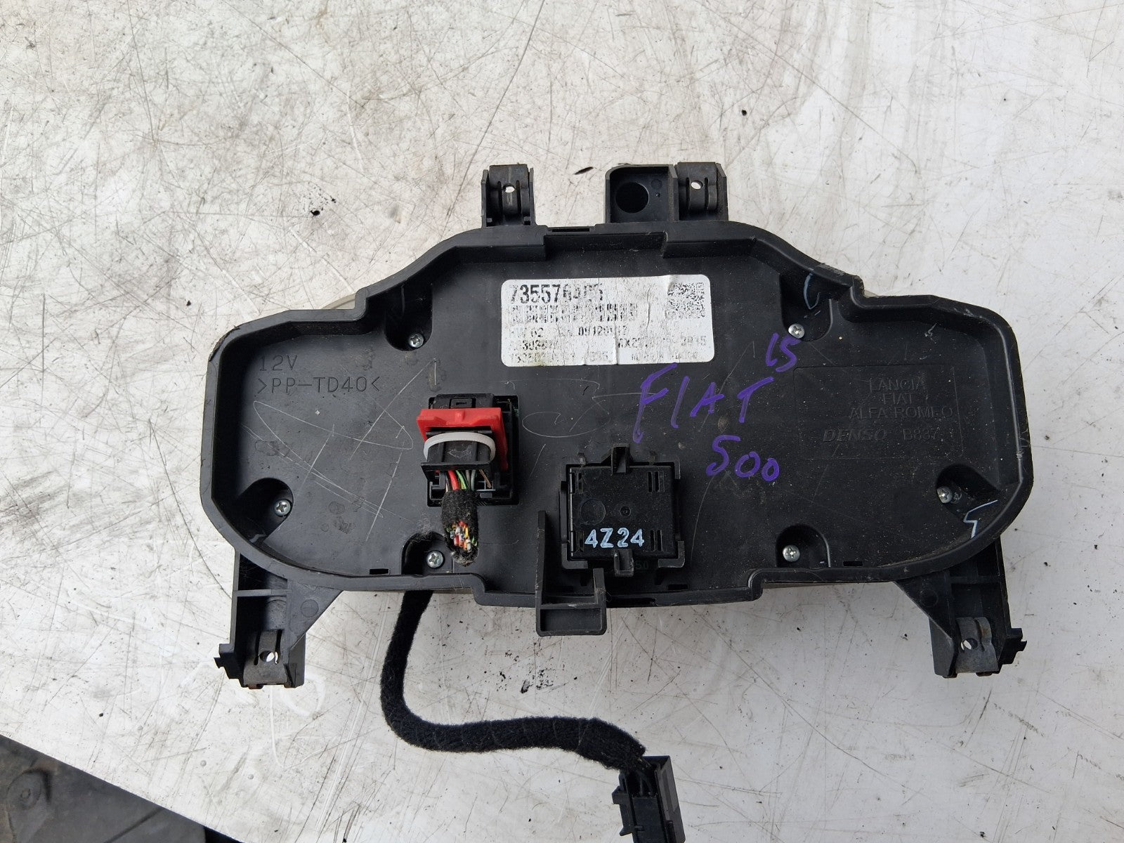 2015 FIAT 500 LOUNGE AC HEATER CLIMATE CONTROL SWITCH PANEL 735595278