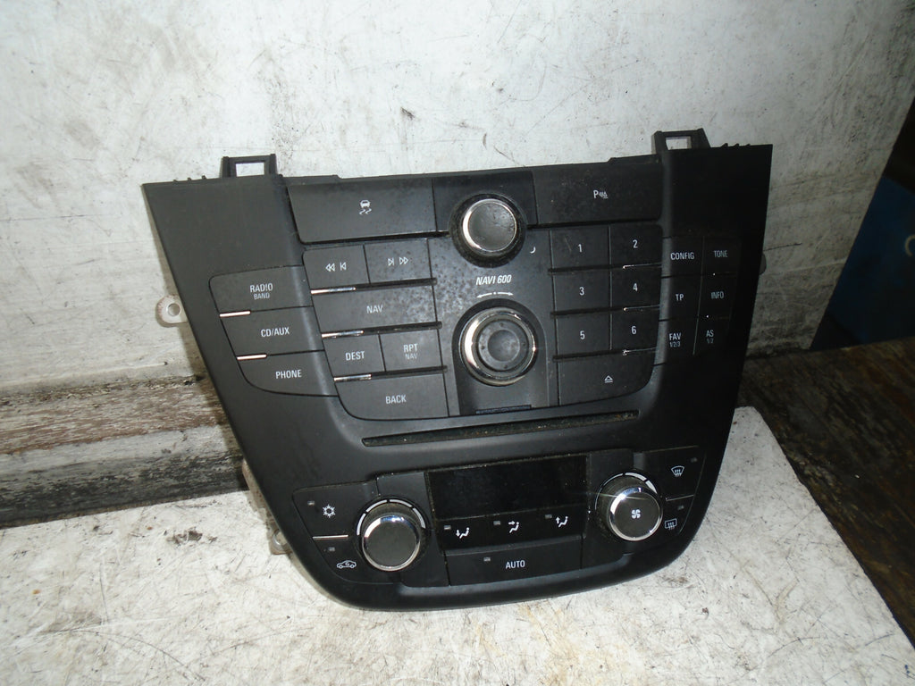 VAUXHALL INSIGNIA MK1 2012 RADIO HEATER AC CLIMATE CONTROL PANEL 20997887