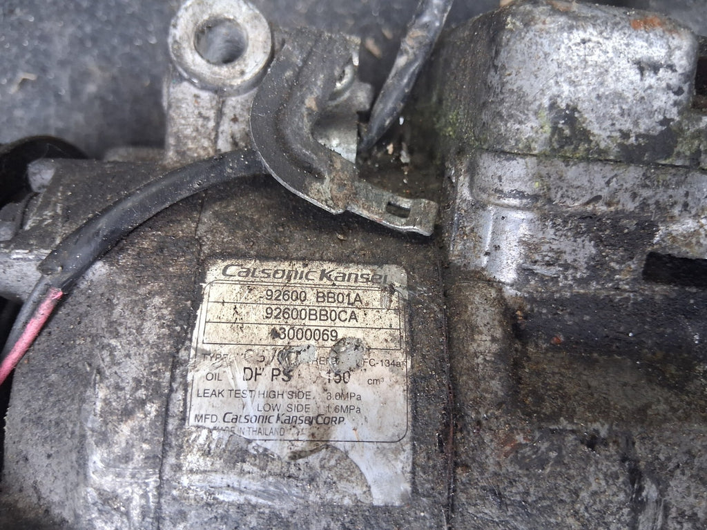 NISSAN QASHQAI J10 MK1 2.0 DIESEL AIR CON AC COMPRESSOR 92600BB01A