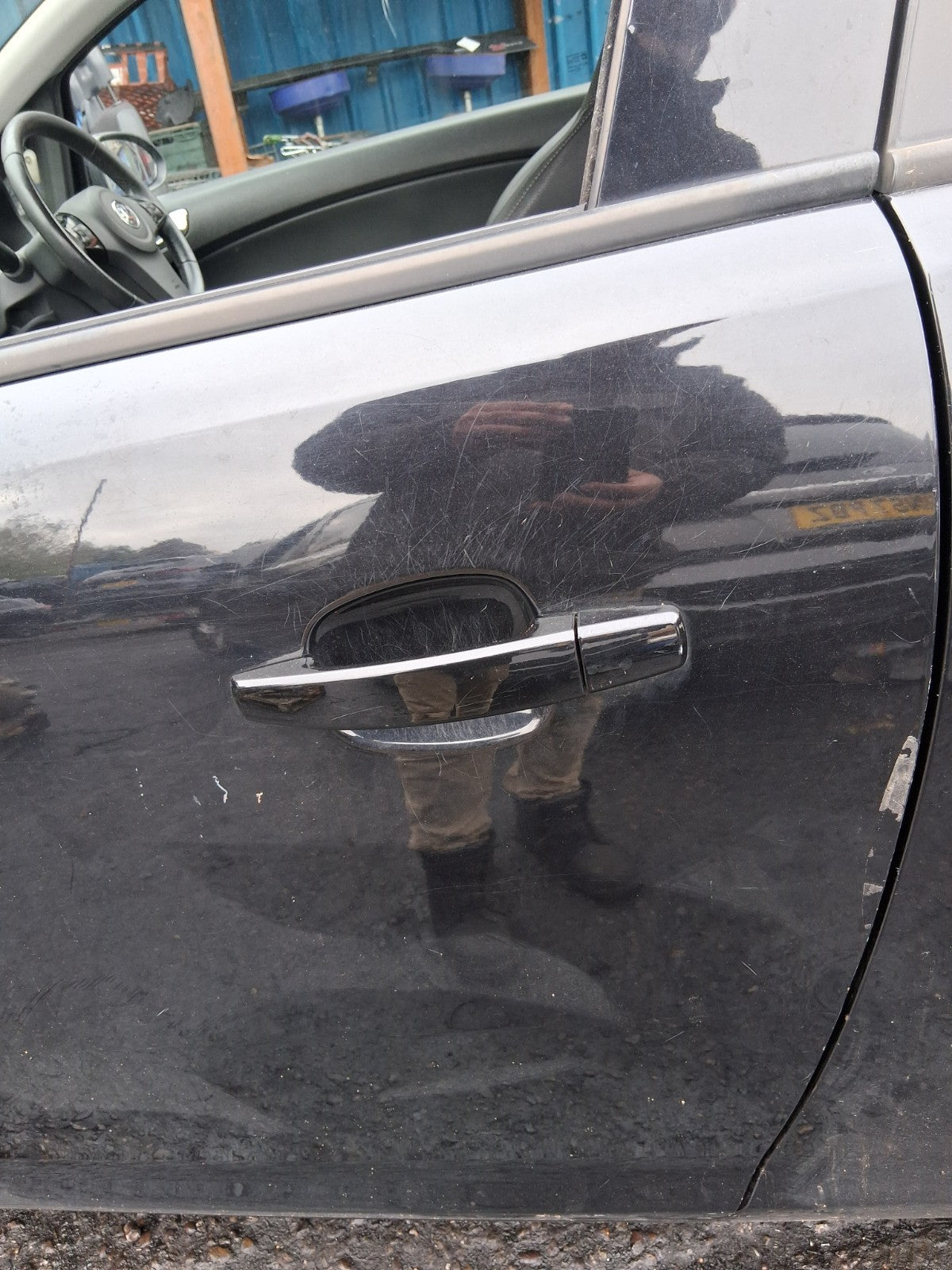 2009 VAUXHALL CORSA D 3 DOOR NSF PASSENGER SIDE LEFT COMPLETE DOOR BLACK