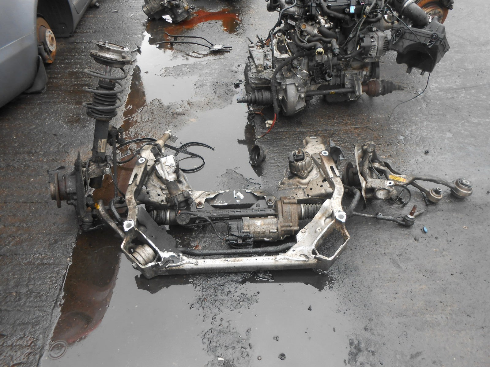 BMW 1 SERIES E87 2007 118d FRONT CRADLE SUB FRAME & STEERING RACK