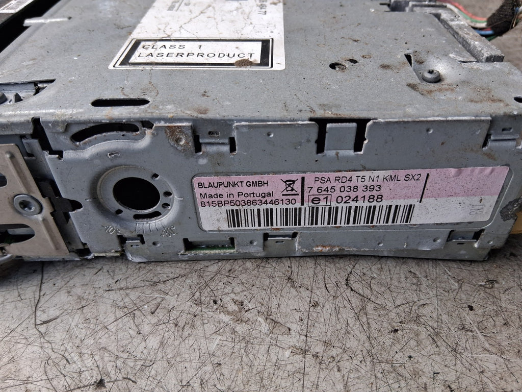2006 PEUGEOT 307 RADIO STEREO CD PLAYER MULTIMEDIA HEAD UNIT 9660646477