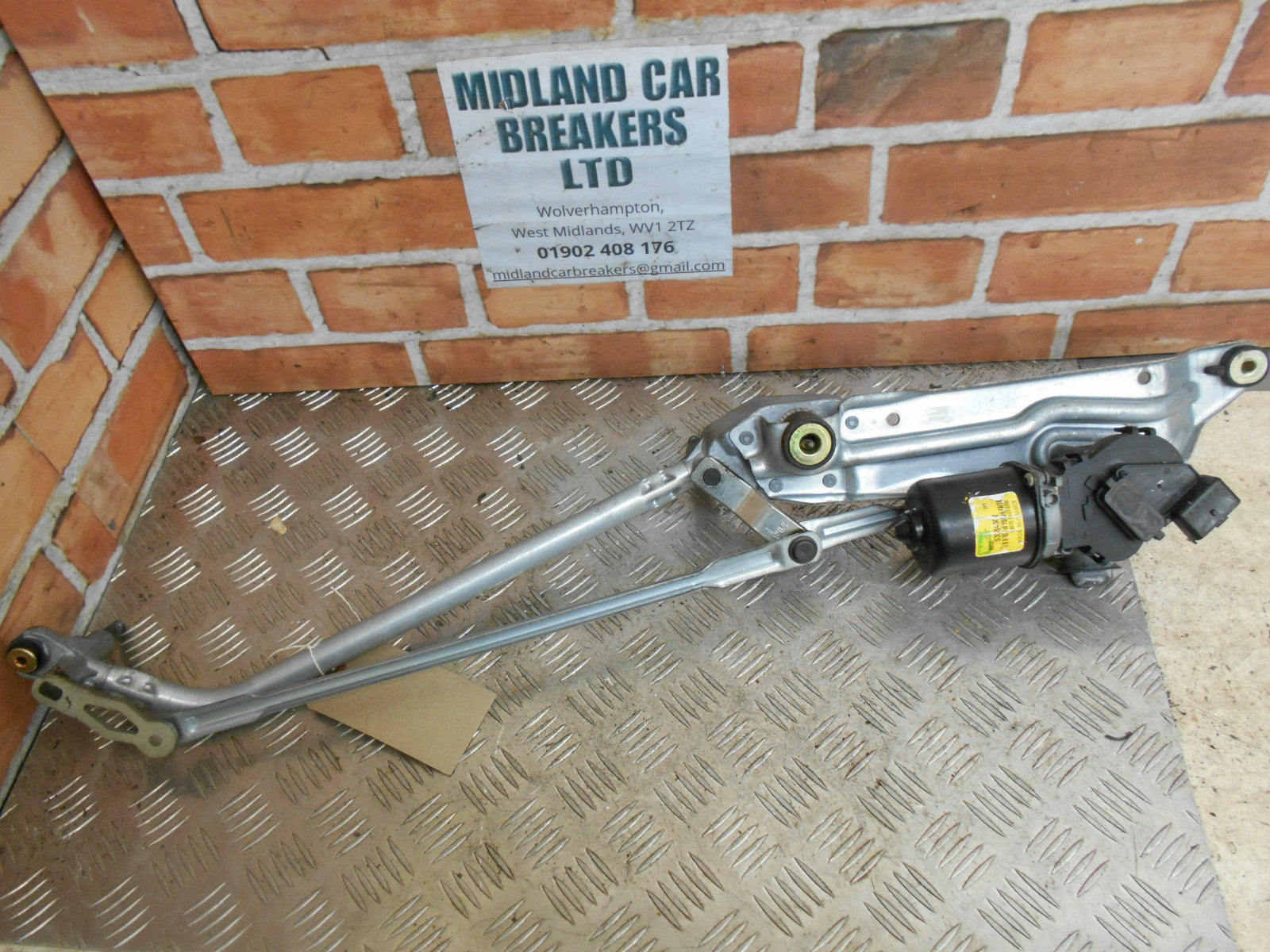 PEUGEOT 1007 2005 FRONT WIPER MOTOR & LINKAGE 9646455080