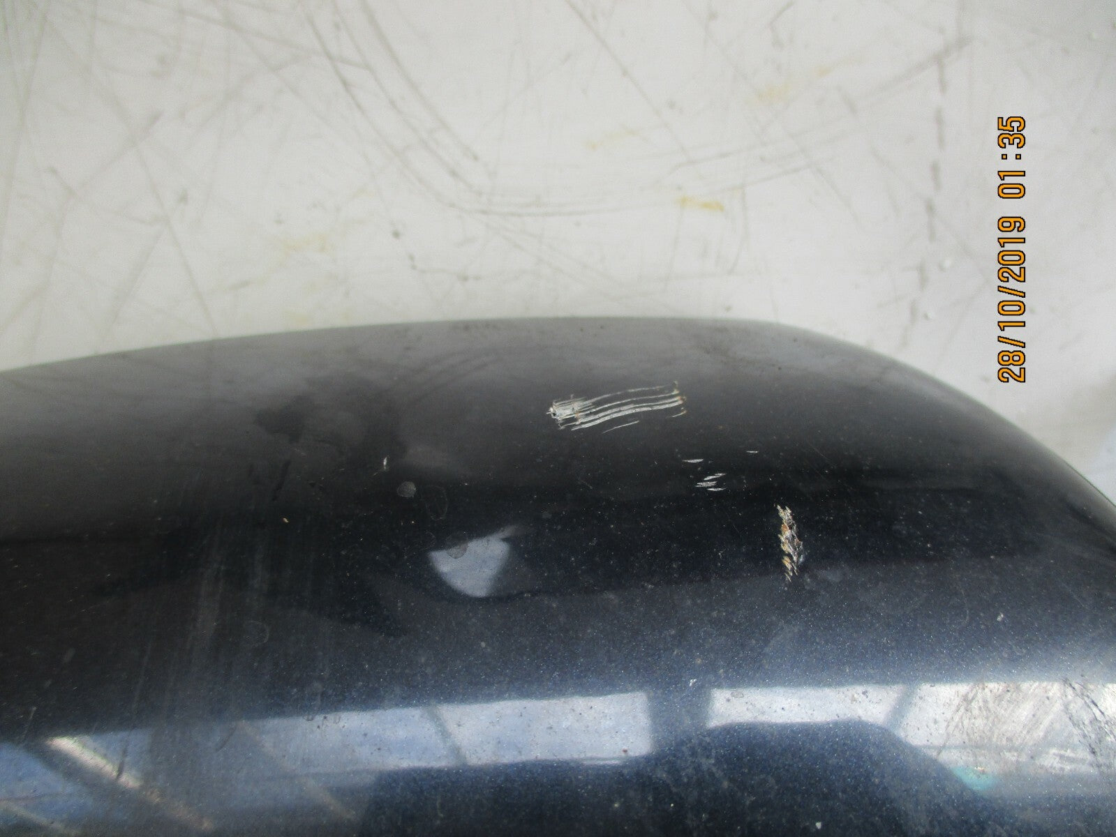 AUDI A4 8E B6 OS DRIVER SIDE ELECTRIC DOOR WING MIRROR DARK BLUE