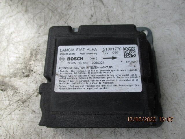 VAUXHALL COMBO D 2014 AIRBAG CONTROL MODULE ECU 51881770