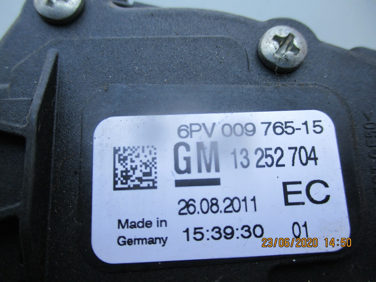 VAUXHALL ASTRA MK6 J PEDAL ACCELERATOR PEDAL 13252704 6PV009765-15