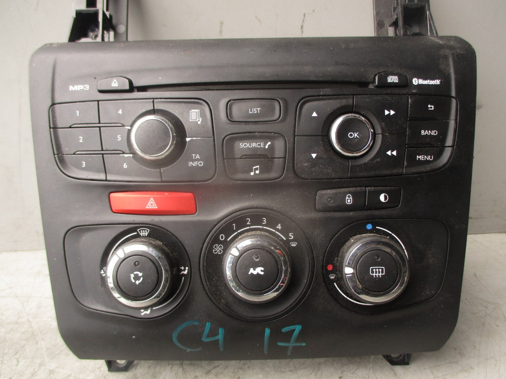 2017 CITROEN C4 MK2 AIR CON HEATER CLIMATE RADIO CONTROL SWITCH PANEL 9670466180