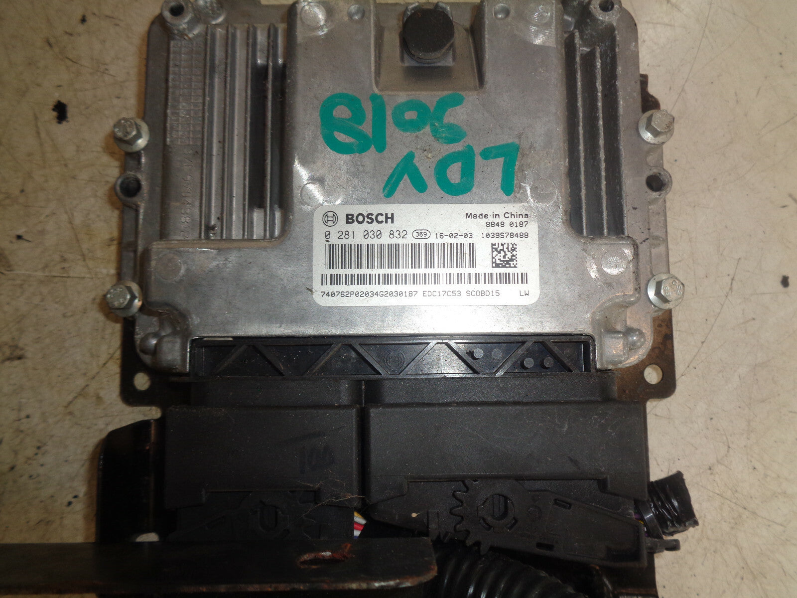SAIC LDV MAXUS V80 2018 2.5 DIESEL ECU ENGINE CONTROL MODULE UNIT 0281030832
