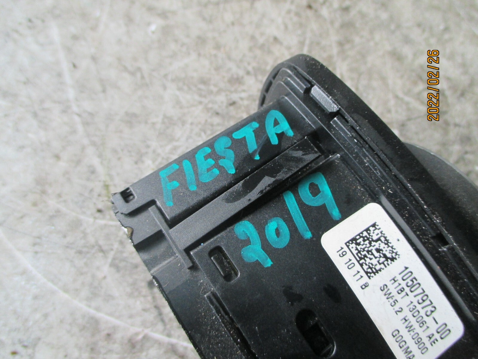 FORD FIESTA 2019 MK8 HEADLIGHT SWITCH PANEL 10507973