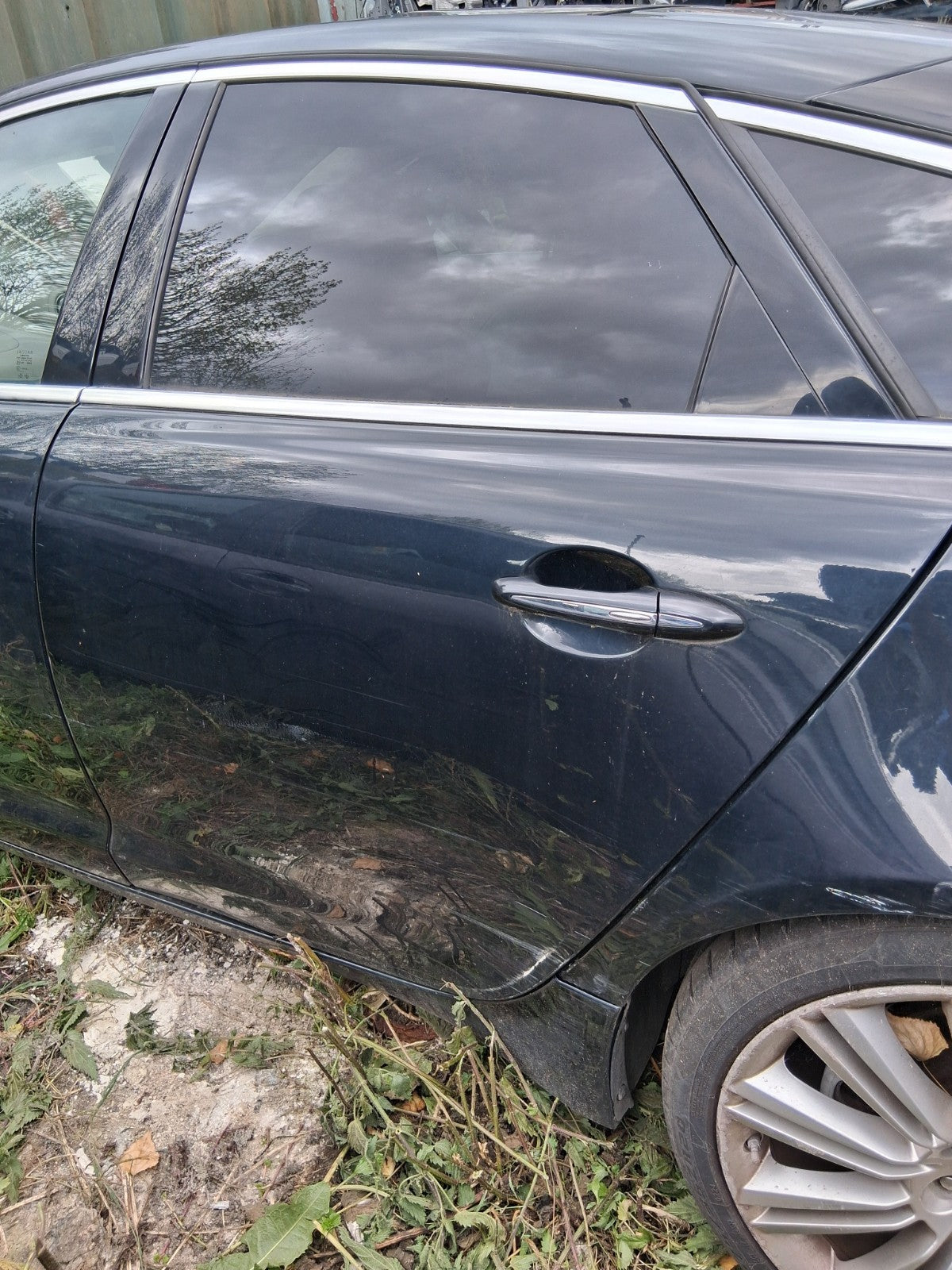 2012 JAGUAR XJ X351 NSR PASSENGER SIDE REAR BARE DOOR MIDNIGHT BLACK MET PEF