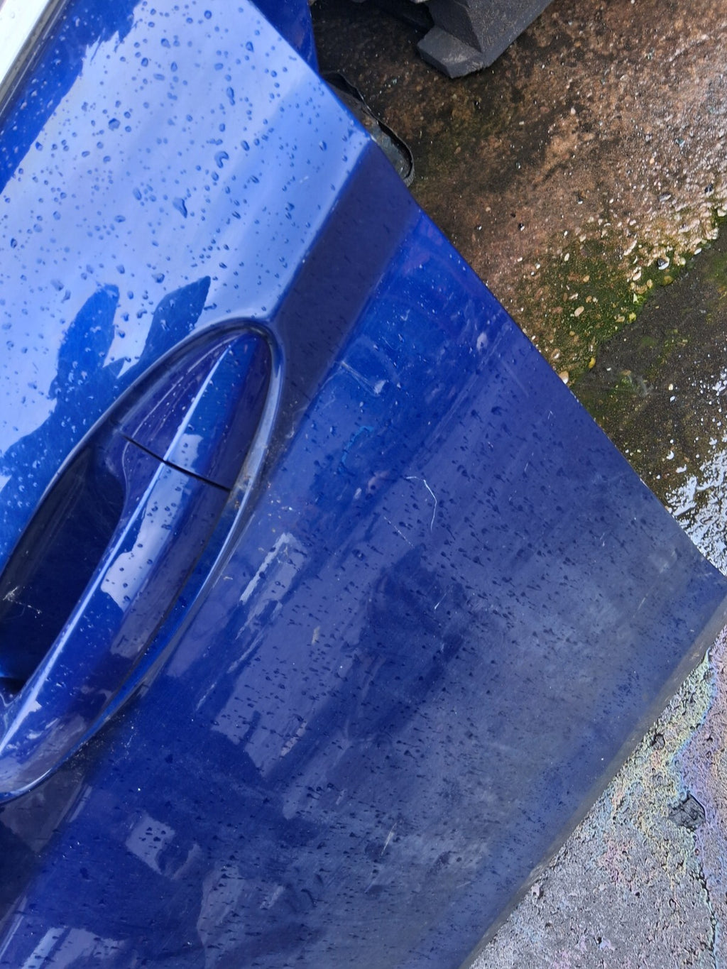 2016 FORD FIESTA MK7 NSF PASSENGER SIDE FRONT COMPLETE DOOR BLUE