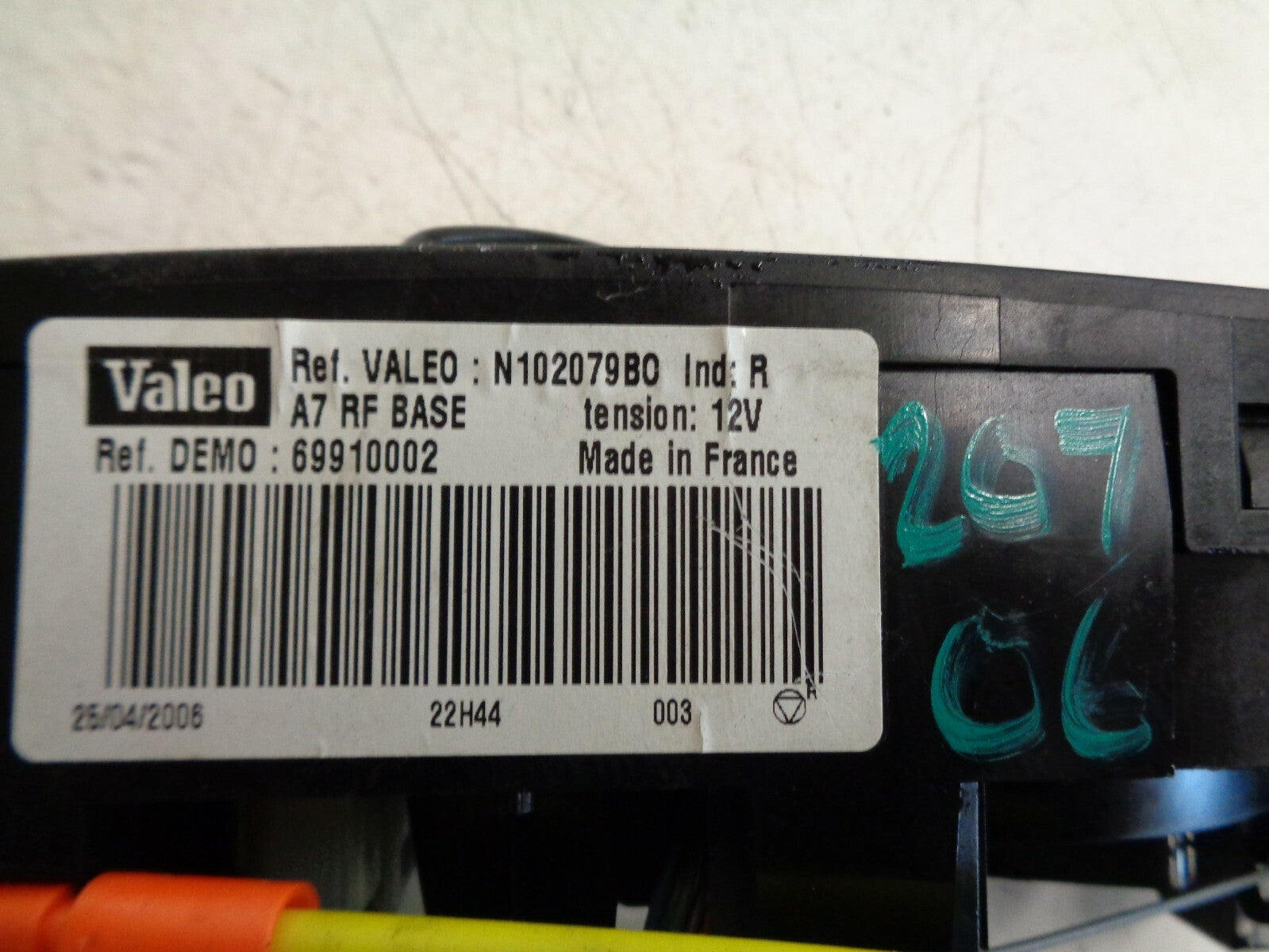 PEUGEOT 207 2006 HEATER AC CLIMATE CONTROL SWITCH PANEL 69910002 N102079