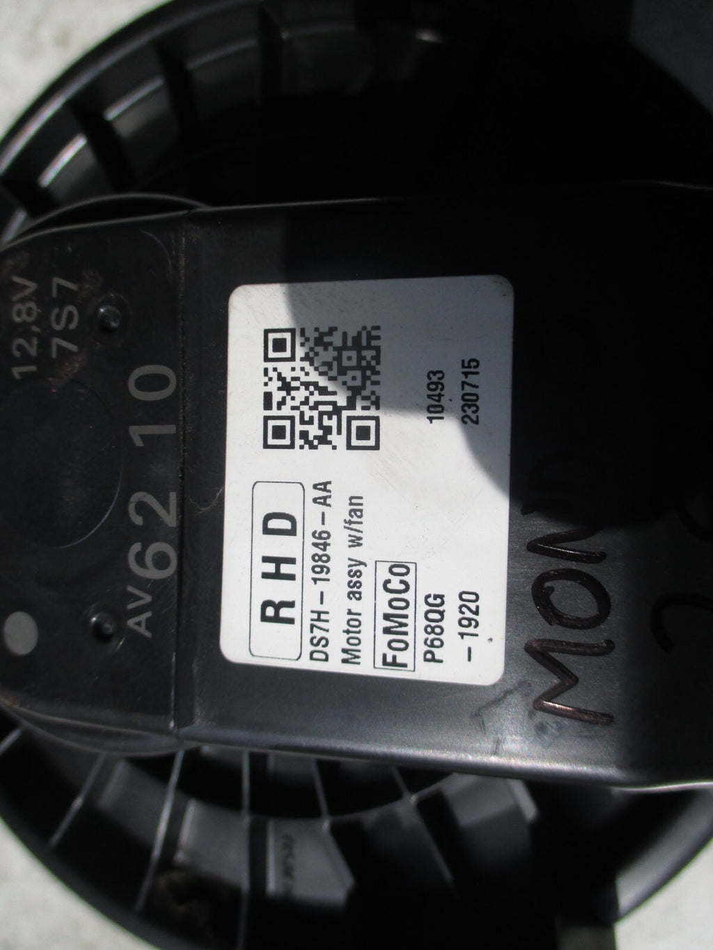 FORD MONDEO MK5 2016 ELECTRIC HEATER BLOWER MOTOR FAN ASSEMBLY DS7H-19846-AA