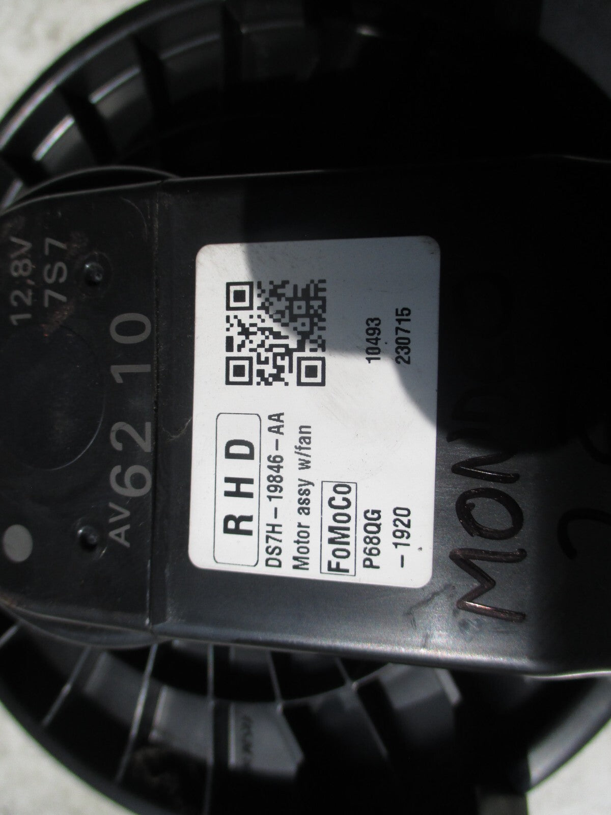 FORD MONDEO MK5 2016 ELECTRIC HEATER BLOWER MOTOR FAN ASSEMBLY DS7H-19846-AA