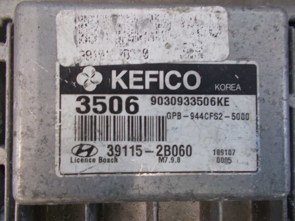 2009 HYUNDAI 1.4 16V PETROL ENGINE ECU 9030933506KE 391152B060
