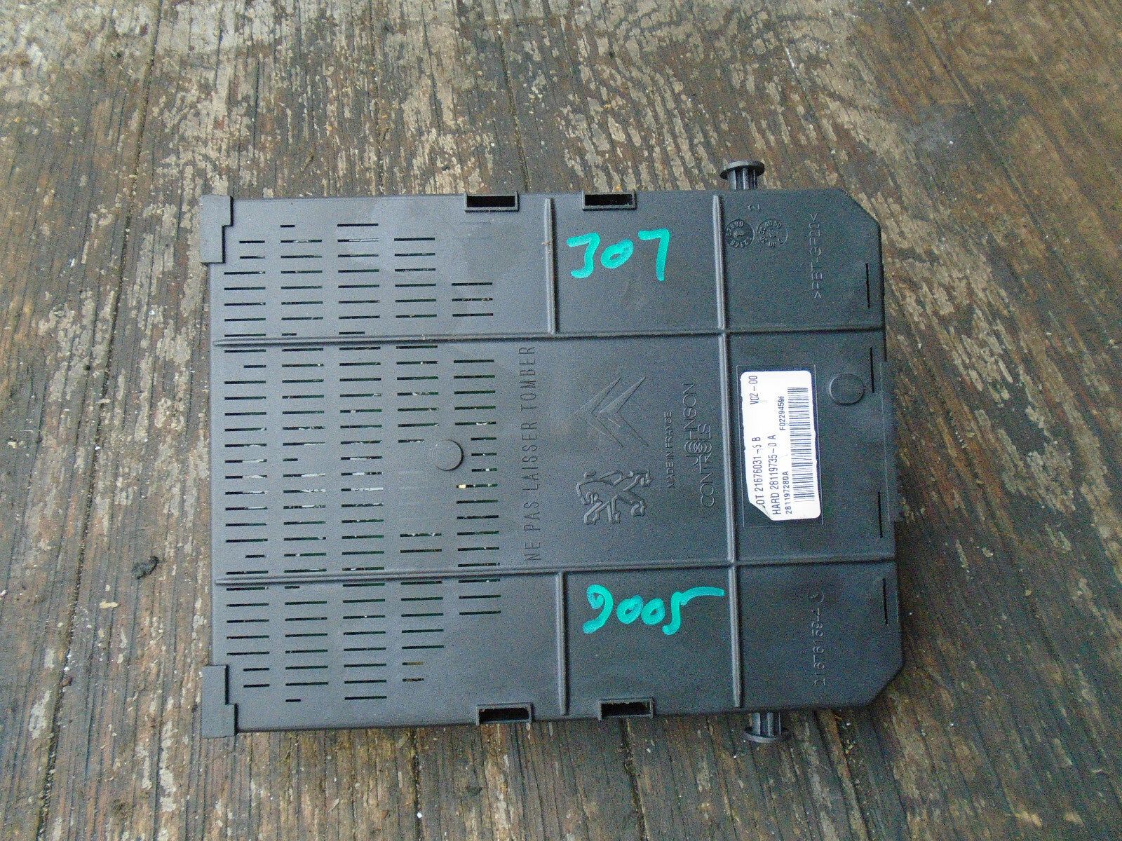 PEUGEOT 307 2005 ECU ENGINE CONTROL MODULE UNIT 281197280A