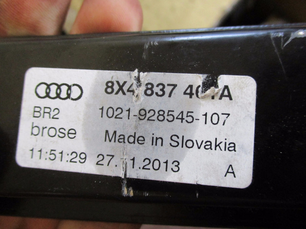 AUDI A1 2013 5 DOOR NSF PASSENGER SIDE FRONT WINDOW REGULATOR ONLY 8X4837461A