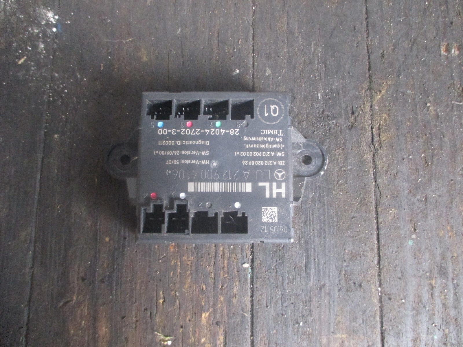 MERCEDES-BENZ E CLASS 2014 NSR PASSENGER SID REAR DOOR CONTROL MODULE 2129004106