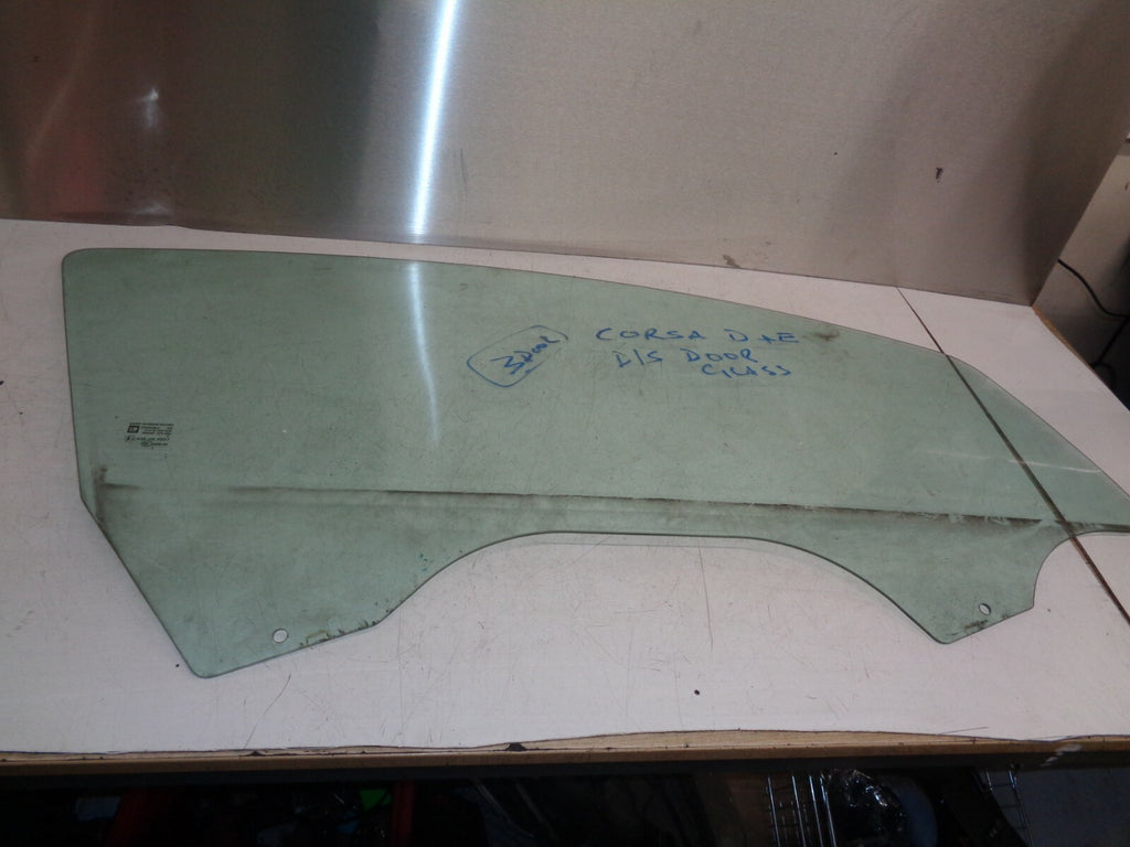 VAUXHALL CORSA D + E 3 DOOR OS DRIVER SIDE DOOR WINDOW GLASS