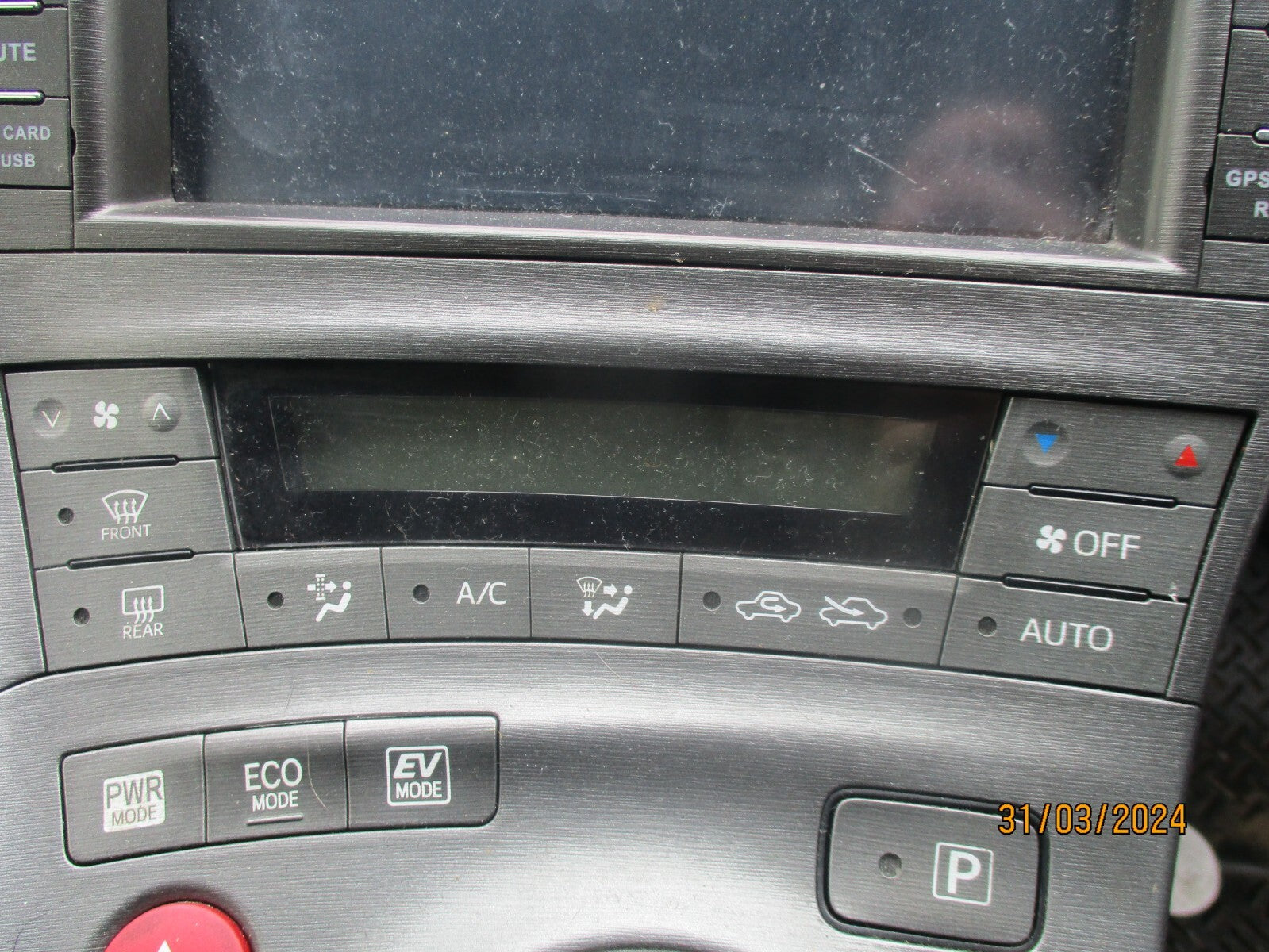 TOYOTA PRIUS MK3 2014 XW30 HEATER AC CLIMATE CONTROL SWITCH PANEL
