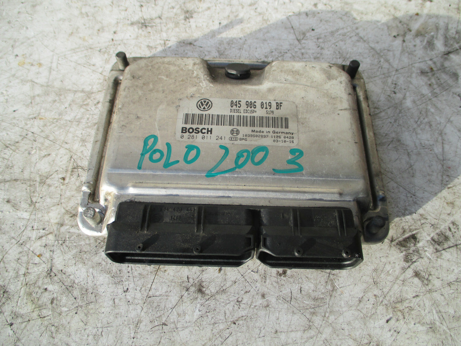 VW VOLKSWAGEN POLO 2003 1.4 PETROL ECU ENGINE CONTROL MODULE UNIT 045906019BF