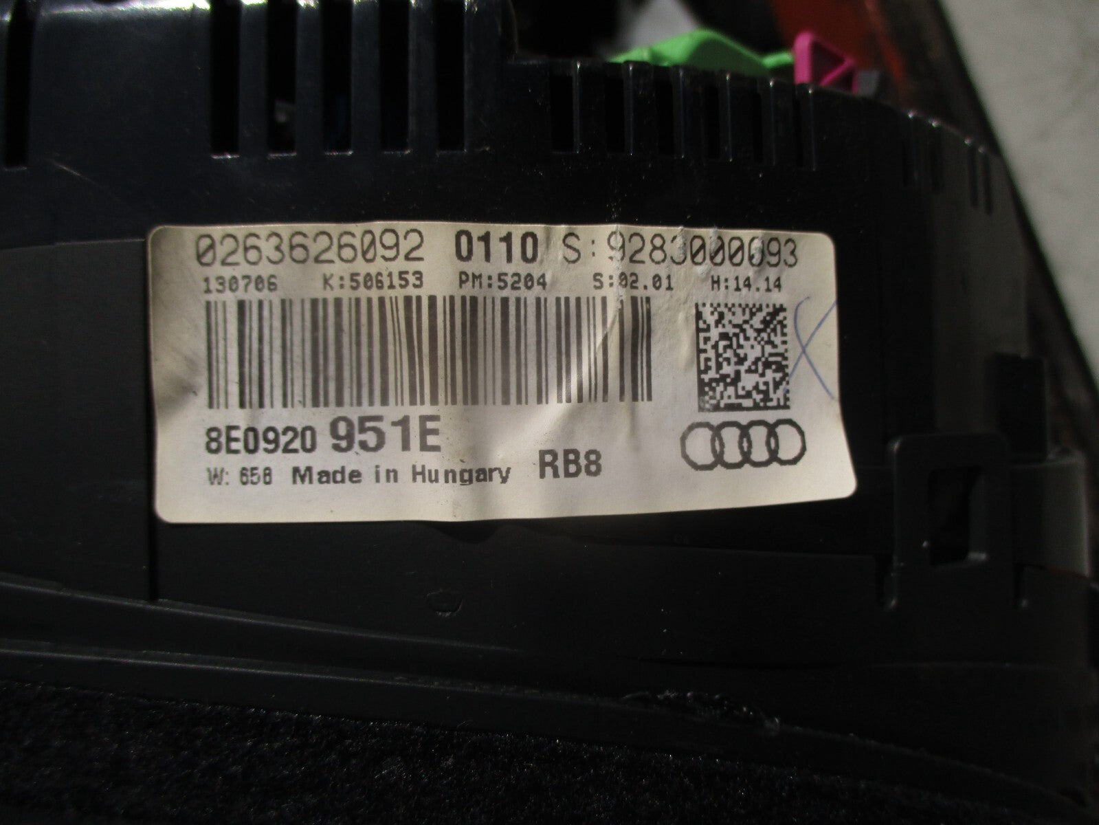 2006 AUDI A4 B7 SPEEDO SPEEDOMETER INSTRUMENT CLUSTER 8E0920951E