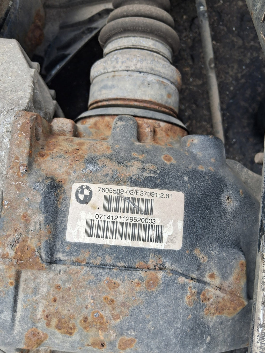 2014 BMW 3 SERIES F31 2.0 DIESEL 6 SPEED DIFF & REAR AXLE 7605589 RATIO 2:81