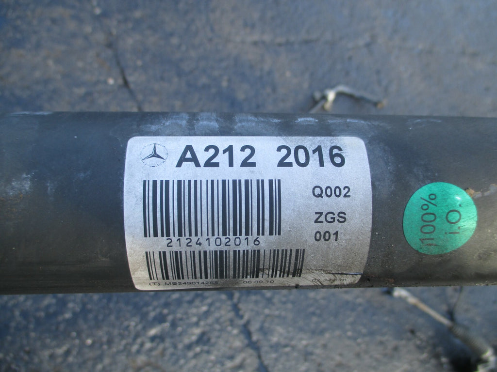 MERCEDES E CLASS W212 2010 DIESEL 2 PART DRIVE PROPELLER PROP SHAFT A2122016