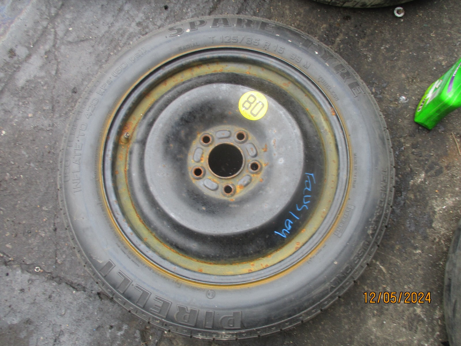 FORD FOCUS MK2 2007 SPACE SAVER WHEEL TYRE T125/85R16 125 85 16 INCH