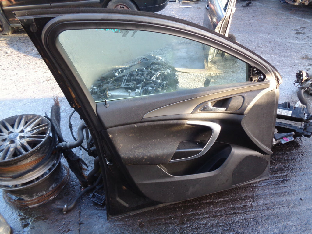 VAUXHALL INSIGNIA 2012 2.0 CDTI NSF PASSENGER SIDE FRONT COMPLETE DOOR BLACK