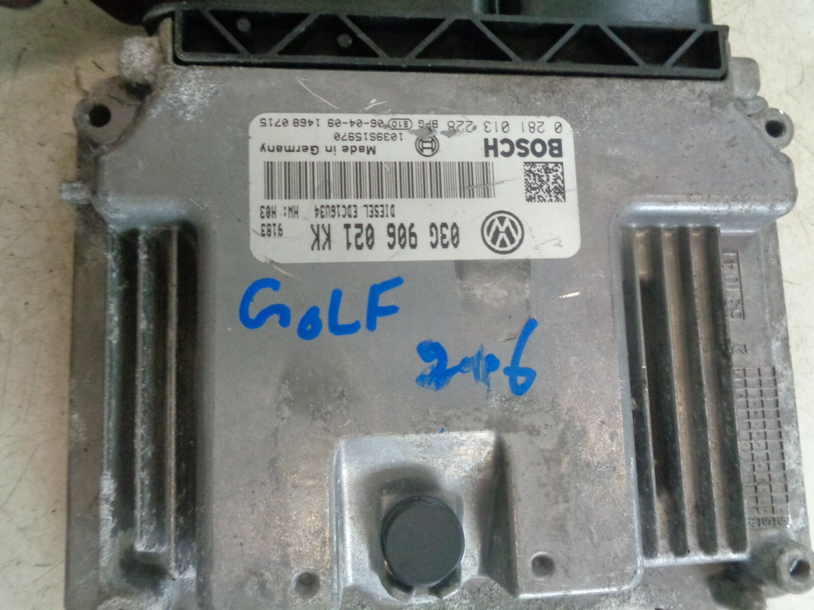 VW VOLKSWAGEN GOLF MK5 2006 2.0 DIESEL ECU ENGINE CONTROL MODULE 03G906021KK