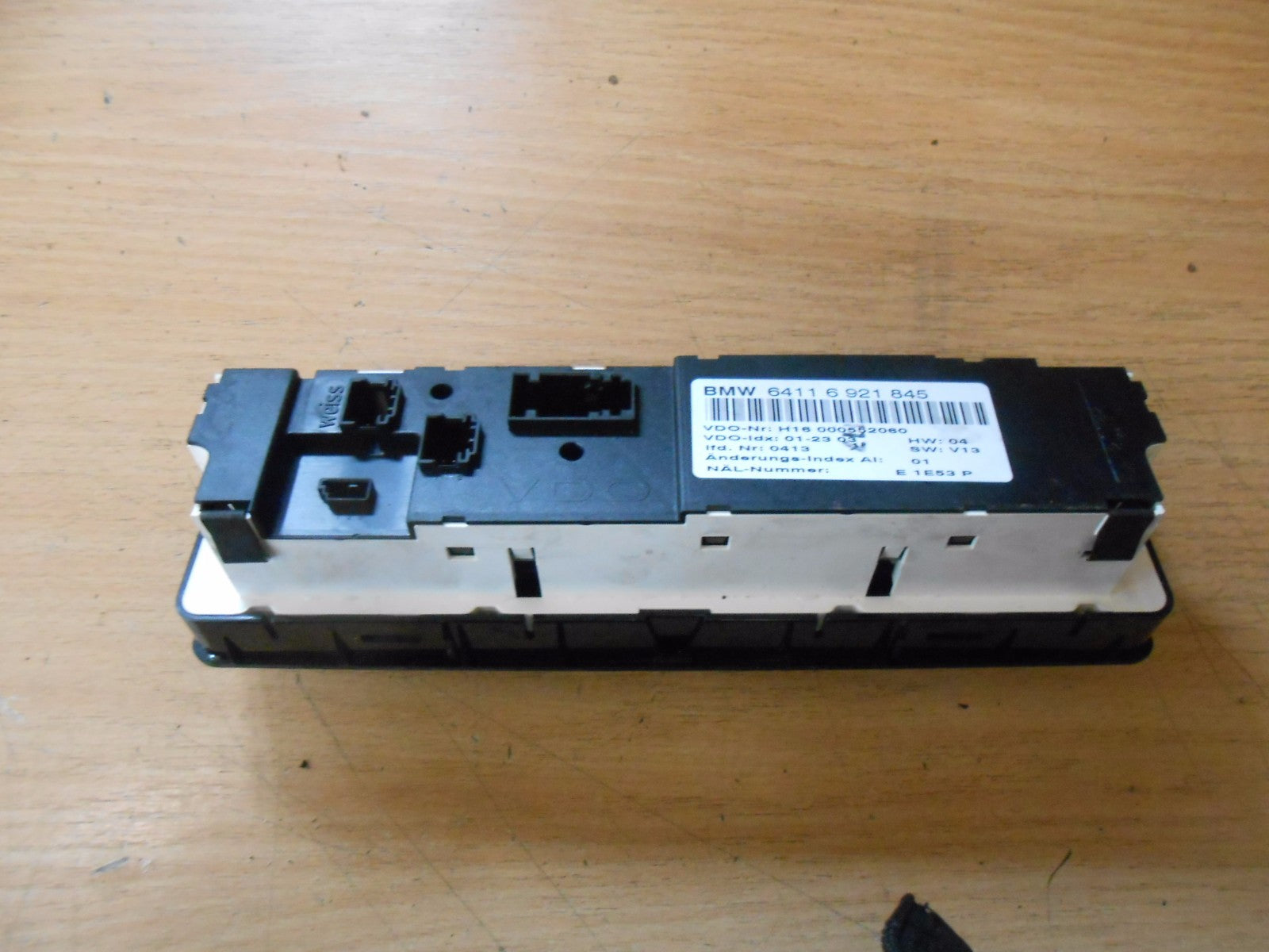 BMW 3 SERIES E46 2004 MANUAL HEATER CONTROL PANEL BLACK 6921845