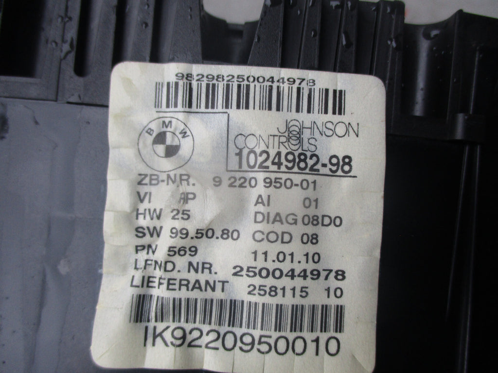 BMW 1 SERIES 2010 E87 2.0 DIESEL SPEEDOMETER INSTRUMENTAL CLUSTER 922095001