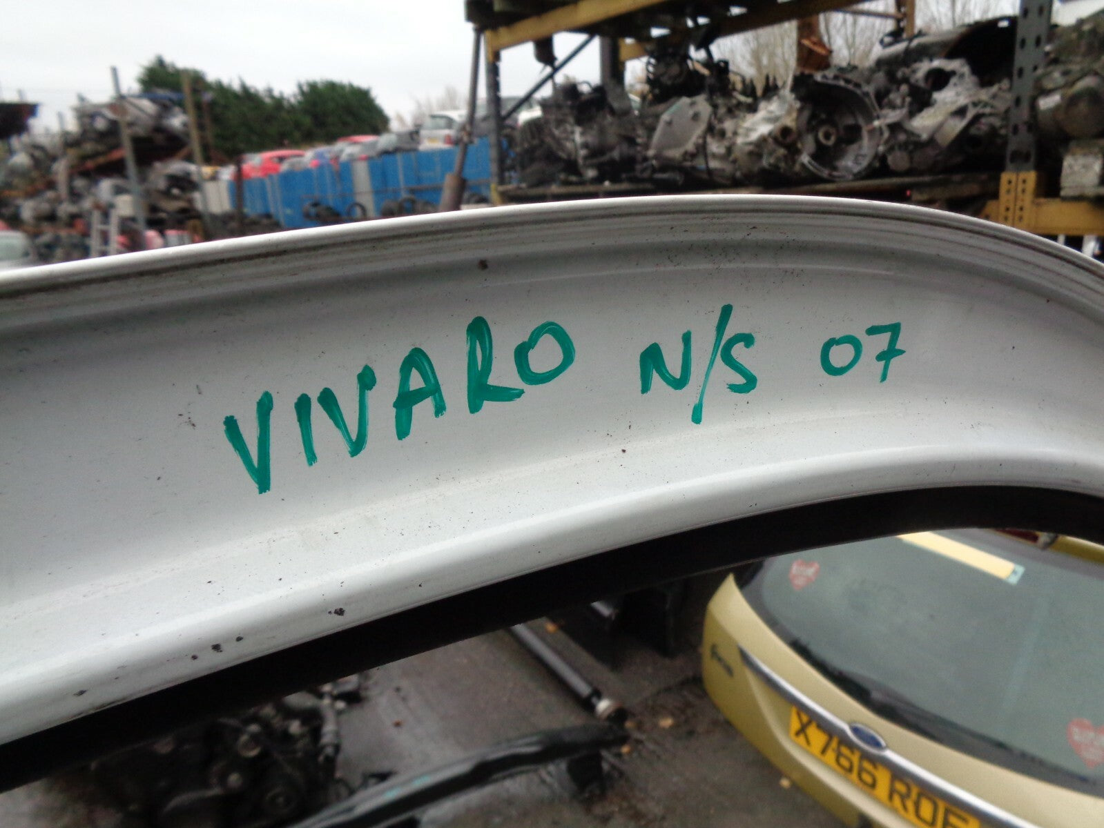VAUXHALL VIVARO VAN 2007 NSF PASSENGER SIDE FRONT BARE DOOR SHELL IN WHITE