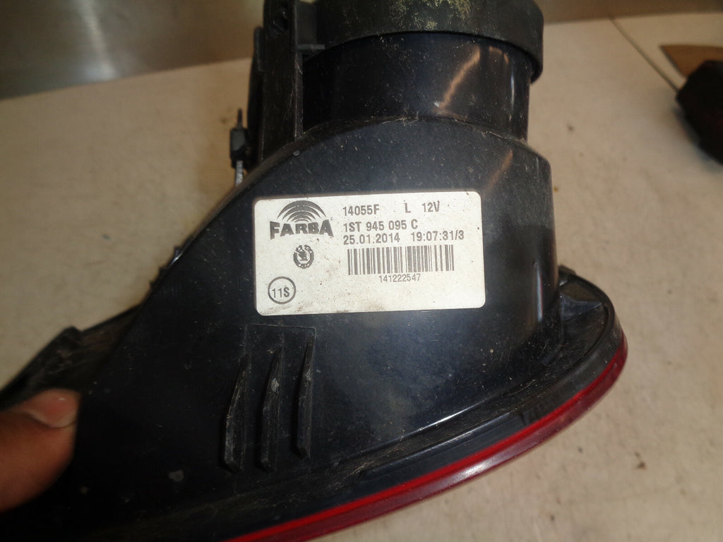 SKODA CITIGO 2017 NSR PASSENGER SIDE REAR TAIL LIGHT 1ST945095C