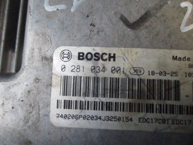 2020 LDV SAIC V80 2.5 DIESEL ECU ENGINE CONTROL UNIT 1039T30203