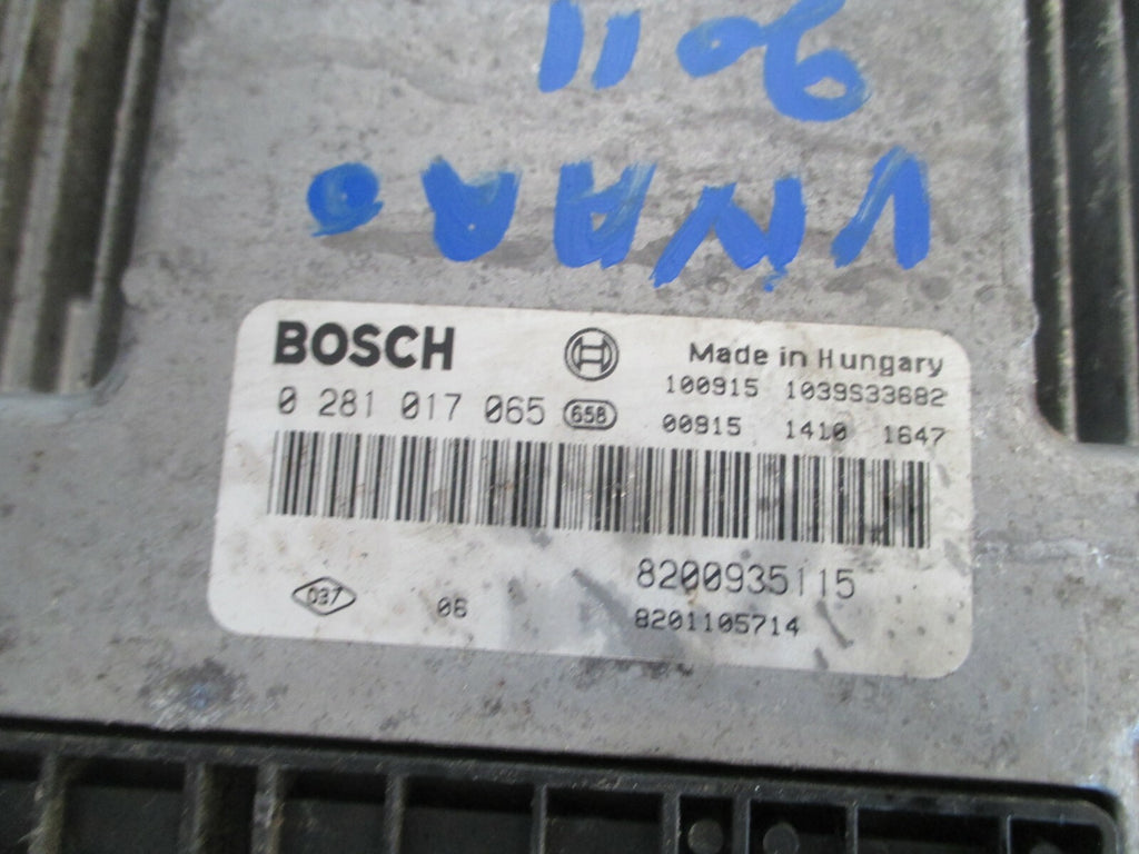 VAUXHALL VIVARO 2011 ENGINE CONTROL MODULE UNIT 0281017065
