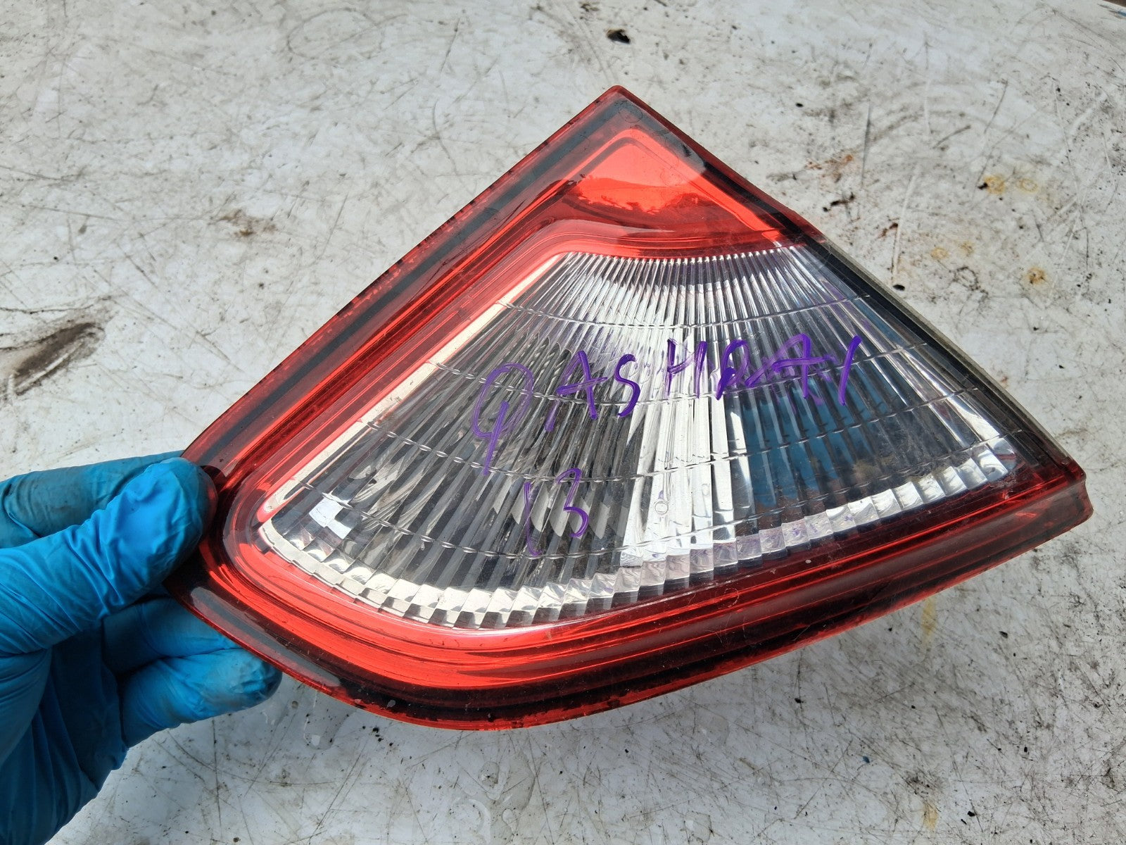 2013 NISSAN QASHQAI J10 NSR PASSENGER SIDE REAR LEFT INNER TAIL LIGHT 89503189