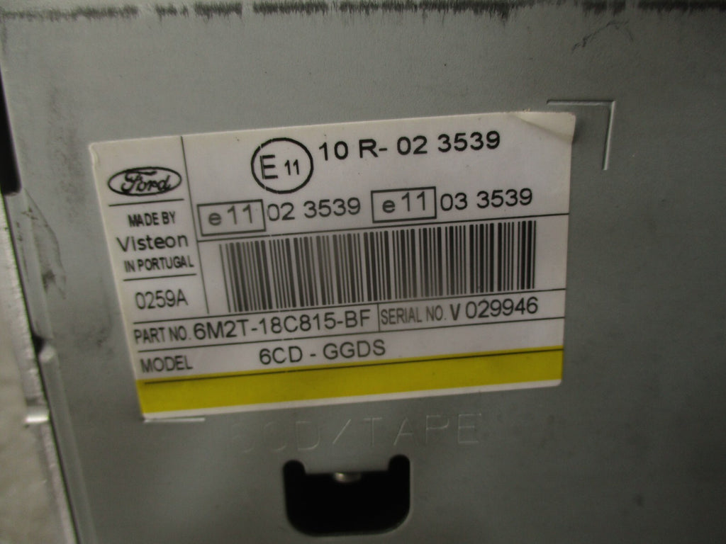 2007 FORD S MAX RADIO CD PLAYER STEREO HEAD UNIT 6M2T18C815BF