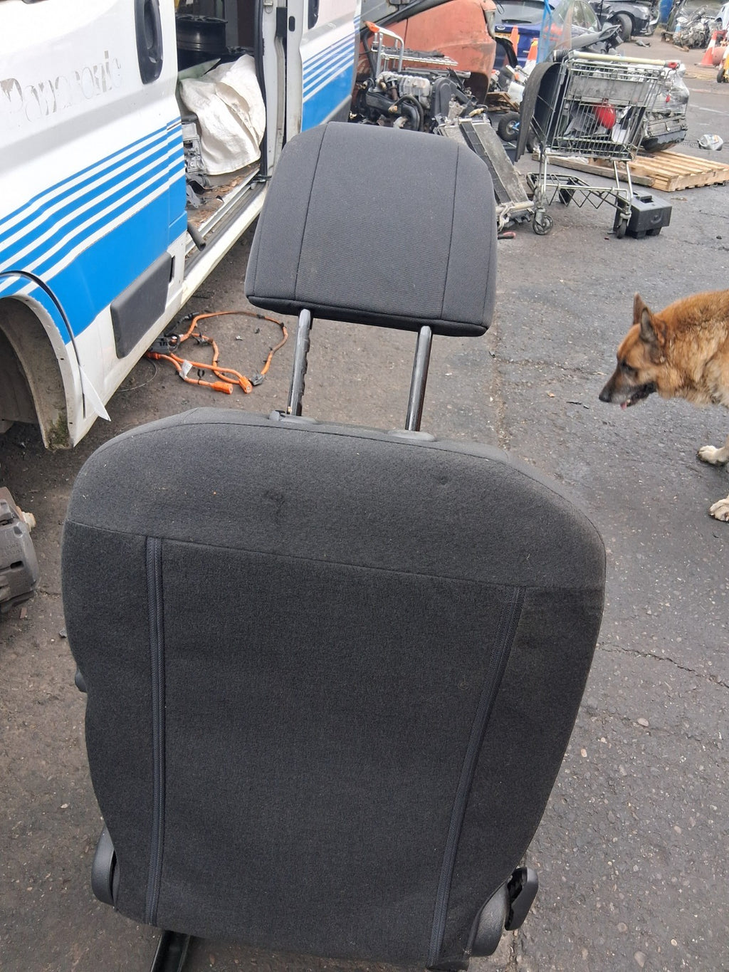 2021 PEUGEOT PARTNER MK3 K9 OS DRIVER SIDE COMPLETE SEAT FABRIC