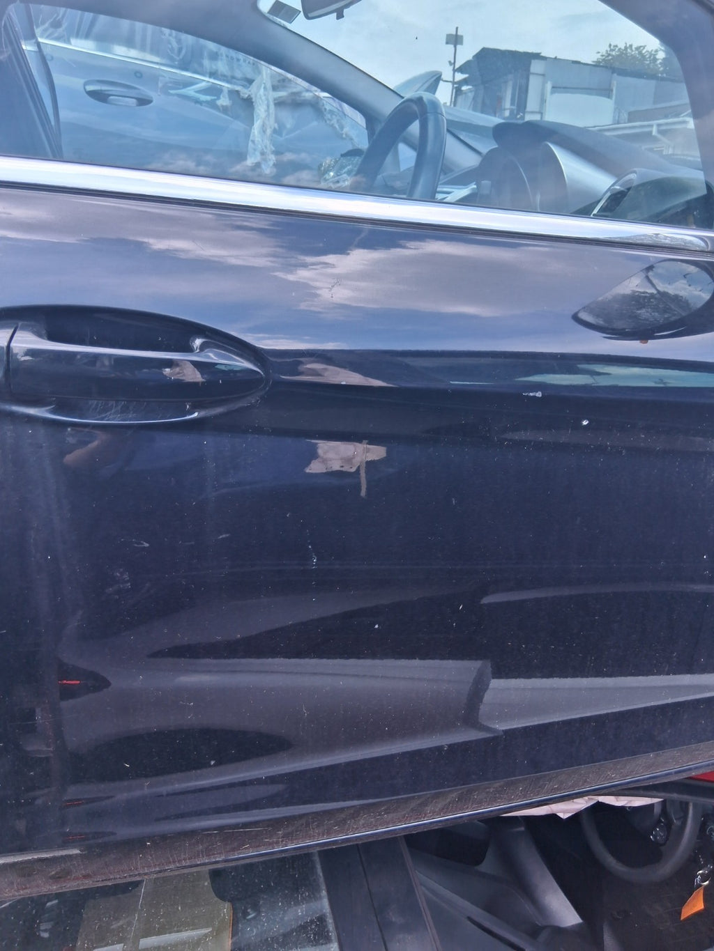 2012 FORD FIESTA MK7 5 DOOR OSF DRIVER SIDE FRONT RIGHT BARE DOOR BLACK