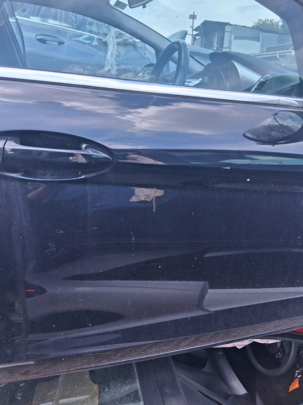 2012 FORD FIESTA MK7 5 DOOR OSF DRIVER SIDE FRONT RIGHT BARE DOOR BLACK