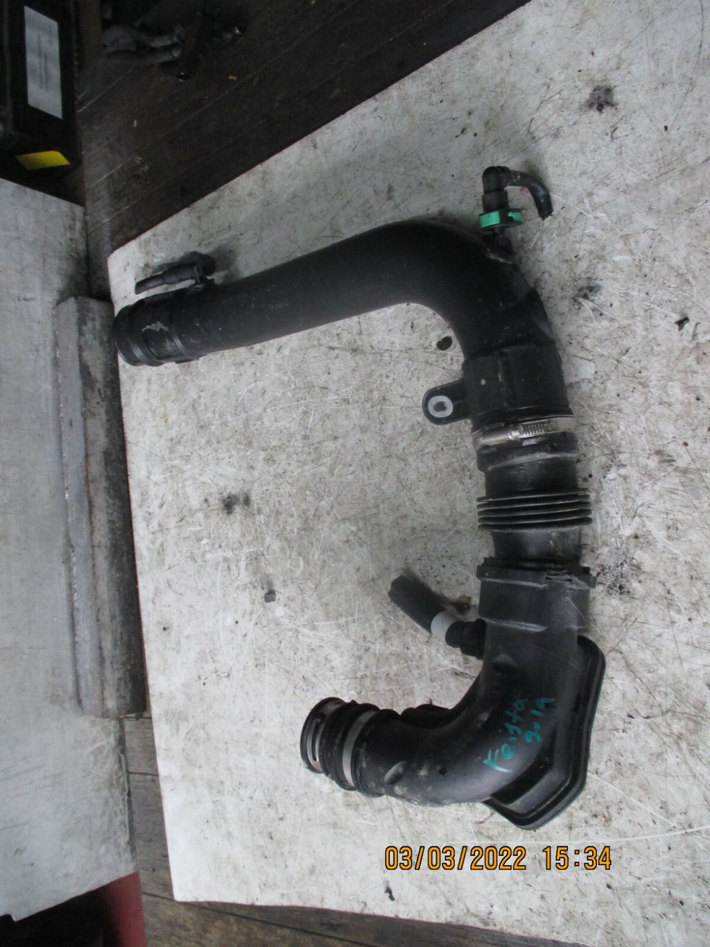 FORD FIESTA 2019 MK8 1.0 PETROL INTERCOOLER AIR PIPE HOSE CV61-6C784-AC