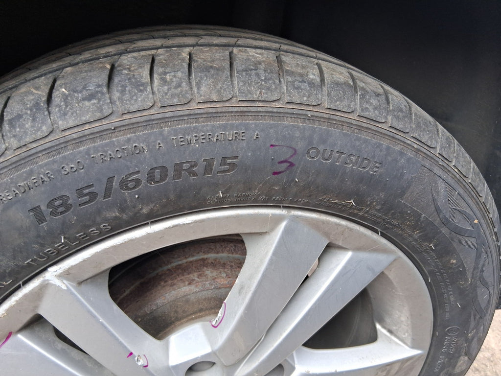 2020 SKODA FABIA MK3 NJ 15 INCH ALLOY WHEEL WITH TYRE 185/60R15