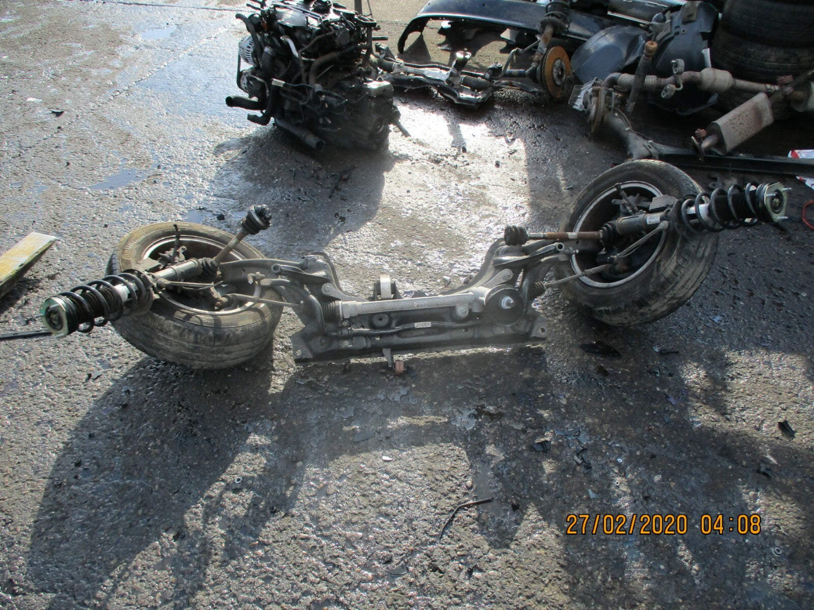 FORD B MAX 1.6 PETROL 2017 COMPLETE FRONT SUB FRAME AXLE DISC HUB SHOCK SPRING