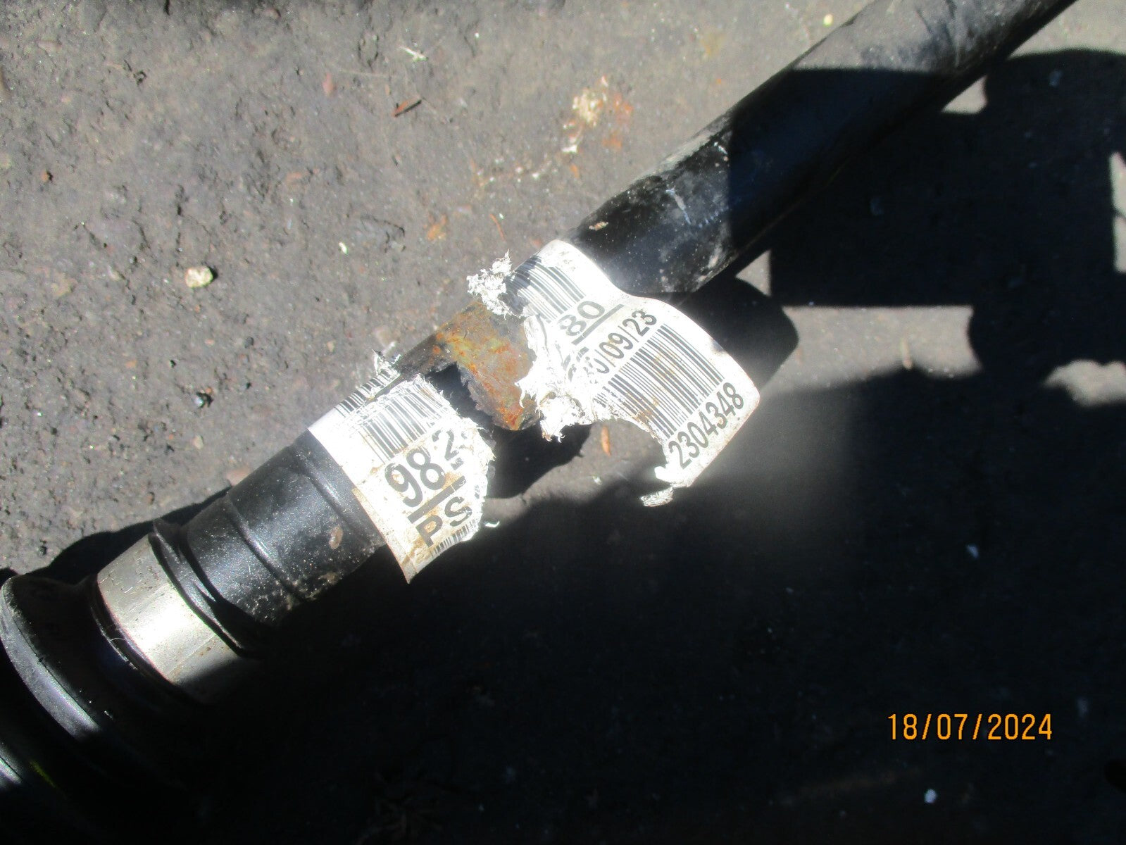 CITROEN C4 MK3 2023 1.2 PETROL NSF PASSENGER SIDE FRONT DRIVESHAFT 9824878280