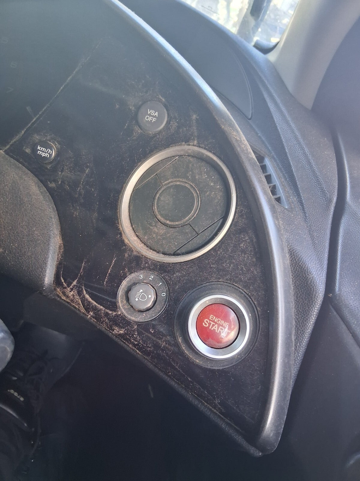 2007 HONDA CIVIC MK8 SPEEDO SURROUND TRIM PANEL COMPLETE WITH AC HEATER SWITCHES